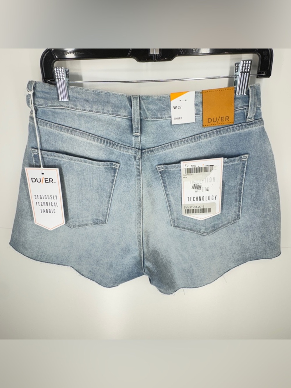 NWT DU/ER High Rise Denim Short in Light Bleach - Picture 3 of 7
